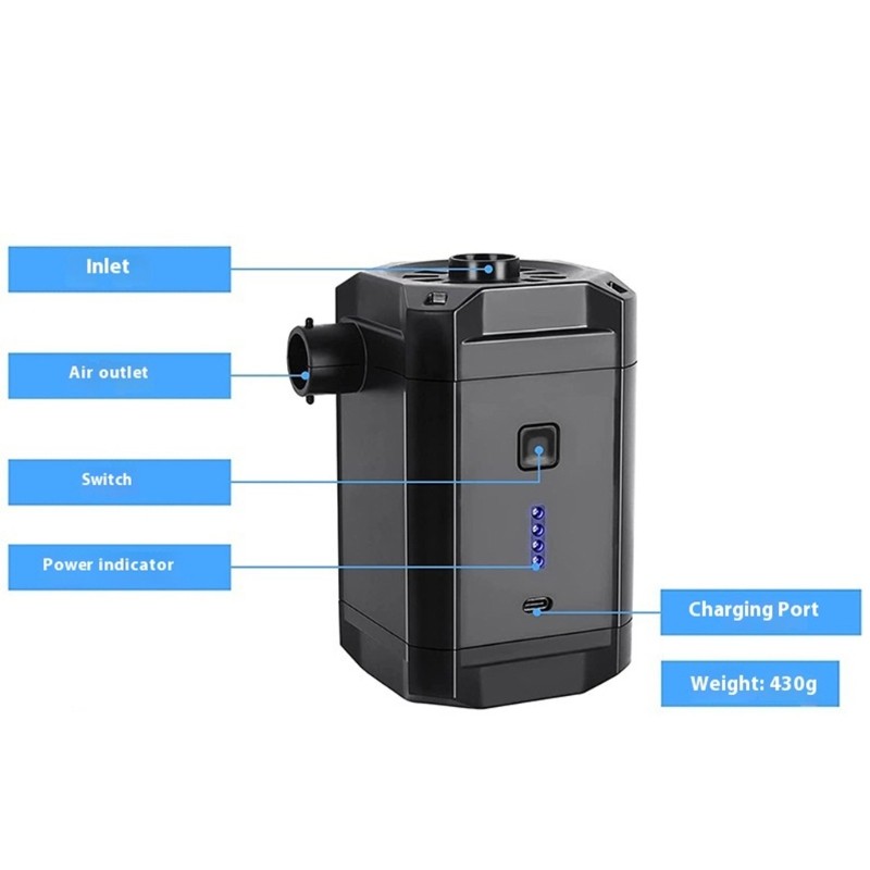 5200mAh Battery Rechargeable Air Pumps Inflates Deflates Camping Mattress Tents