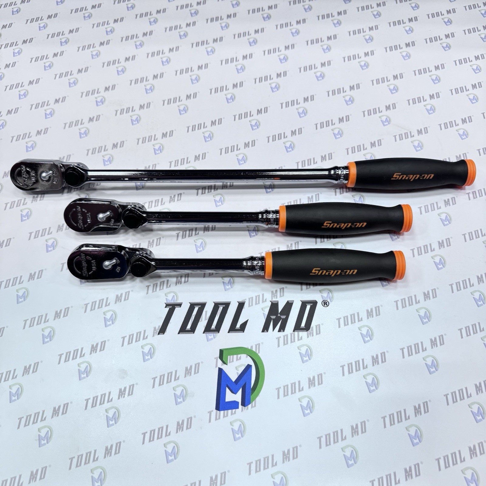 Snap-on Tools USA NEW ORANGE 3/8″ Drive Multi-Position Head Ratchet Set FH80MP