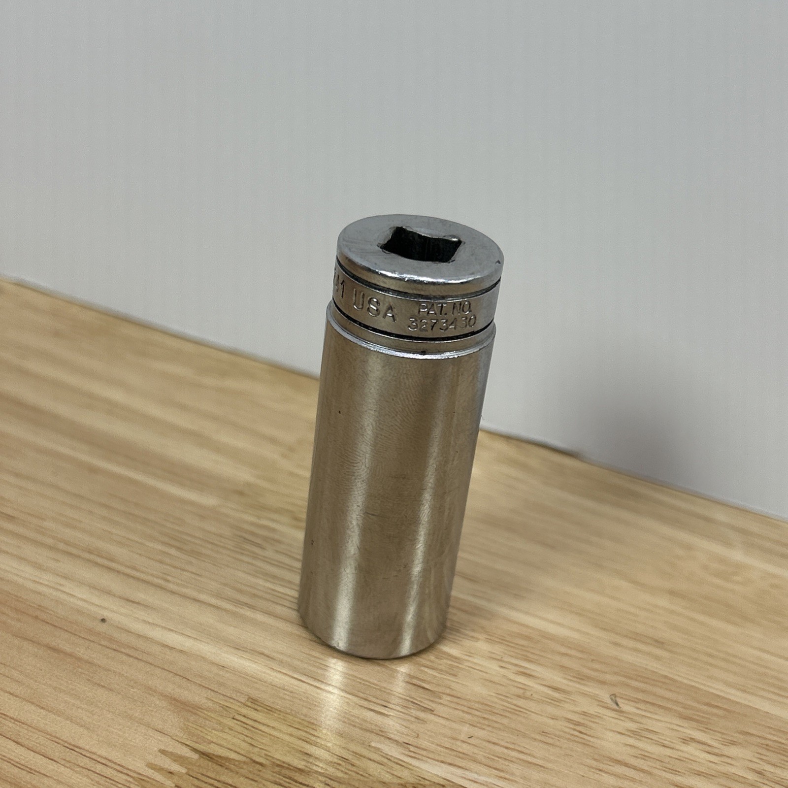 Snap-on Tools 3/8″ Drive 3/4″ 12 Point Deep Chrome Socket SF241 USA Vintage