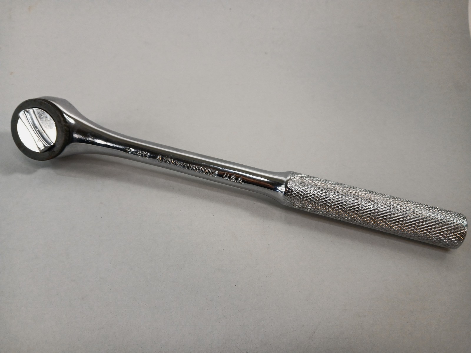 Armstrong Tools USA Nos 1/2” Drive Ratchet 12-913 Rare Round Head 11.5” Long