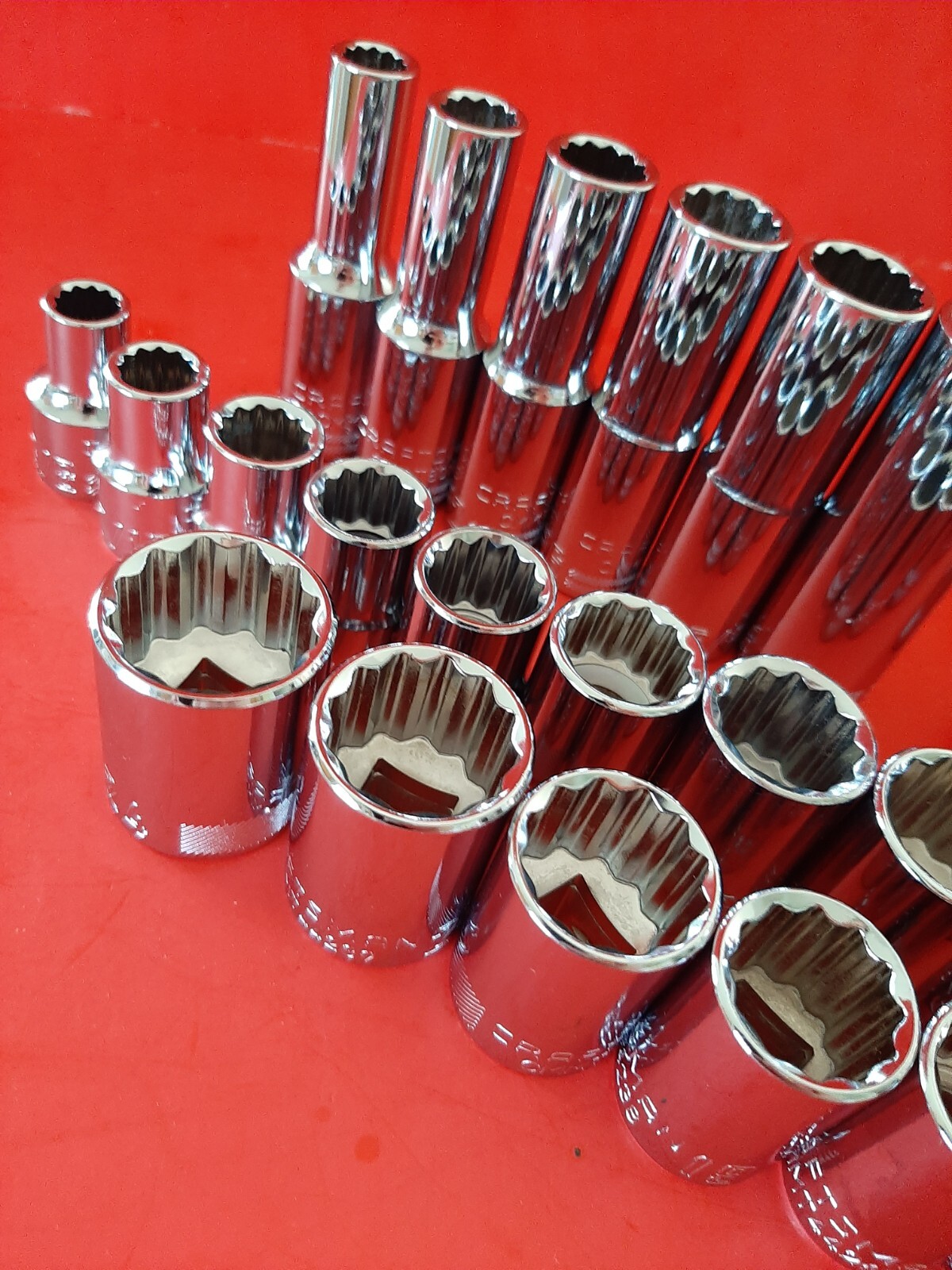 NEW CRAFTSMAN 33pc Shallow & Deep 1/2″ Drive SAE + METRIC 12pt Point Socket Set