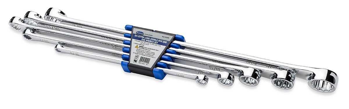 Eastwood 5 Piece Extra Long Double Box End SAE Wrench Set (32486)