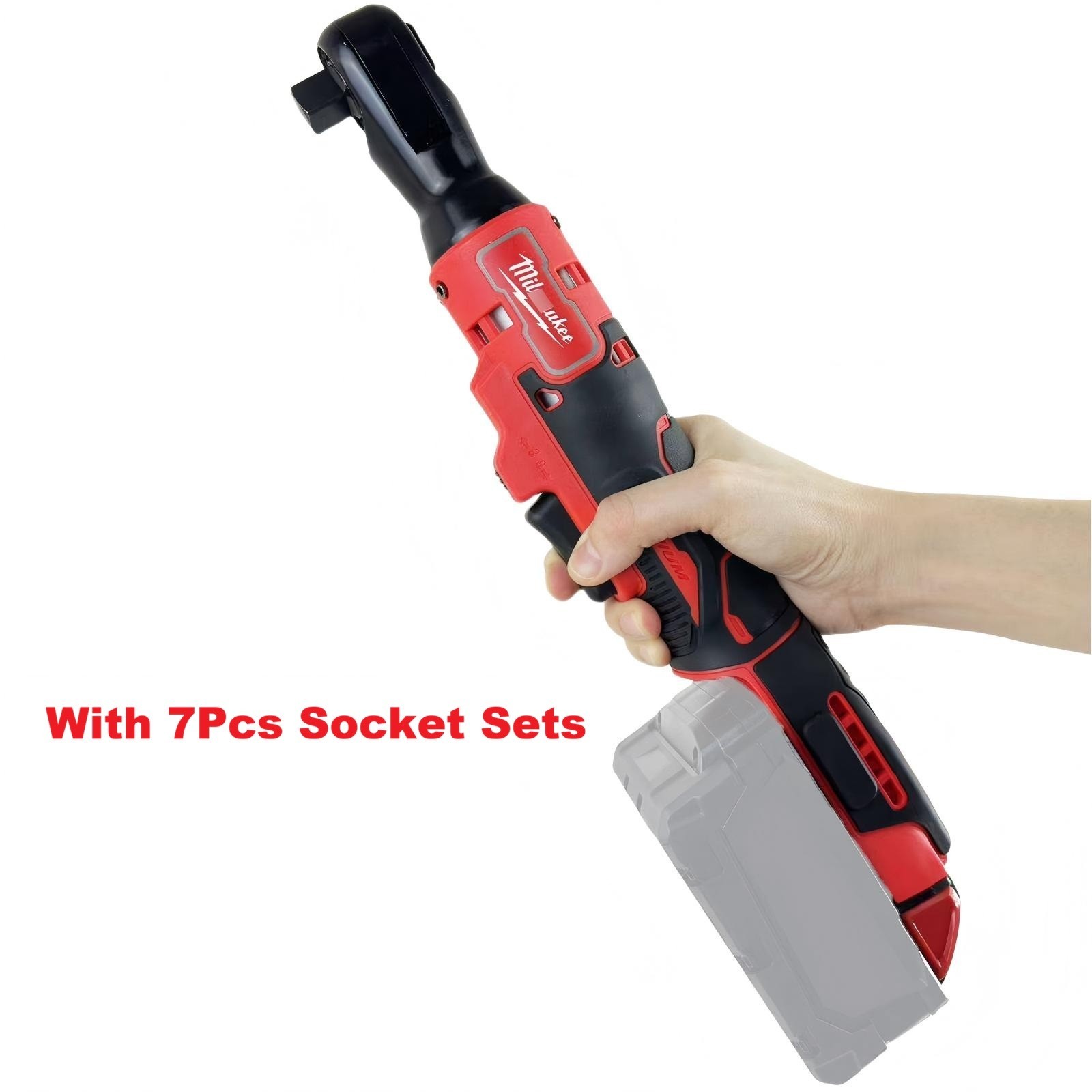 For Milwaukee 18V Battery Electric Ratchet Wrench 3/8″ Cordless Driver 90N.M