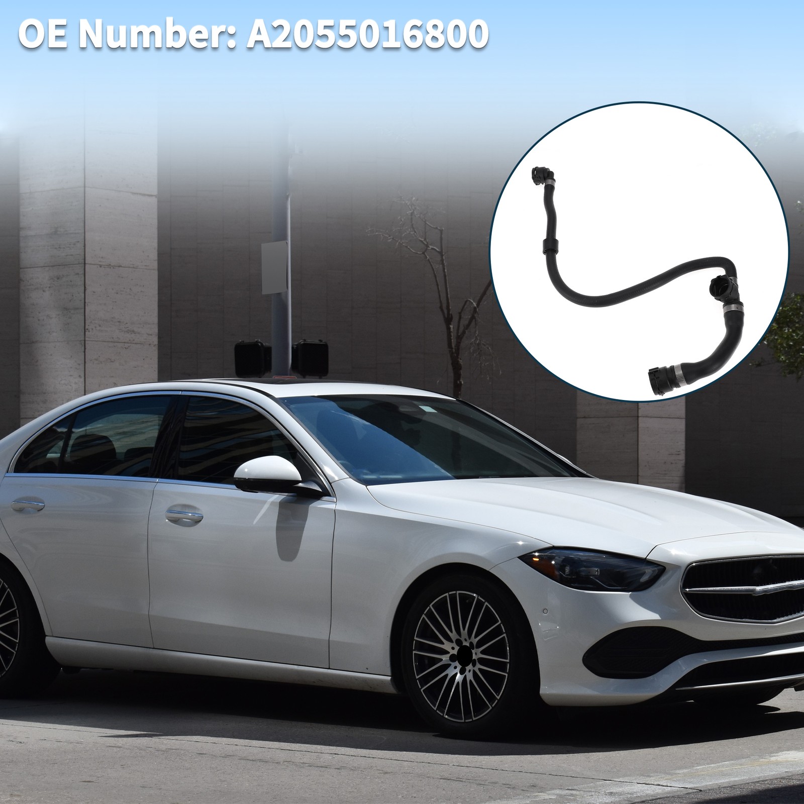 Radiator Hose for Mercedes-Benz C300 W205 2015-2018 No. A2055016800 1pc