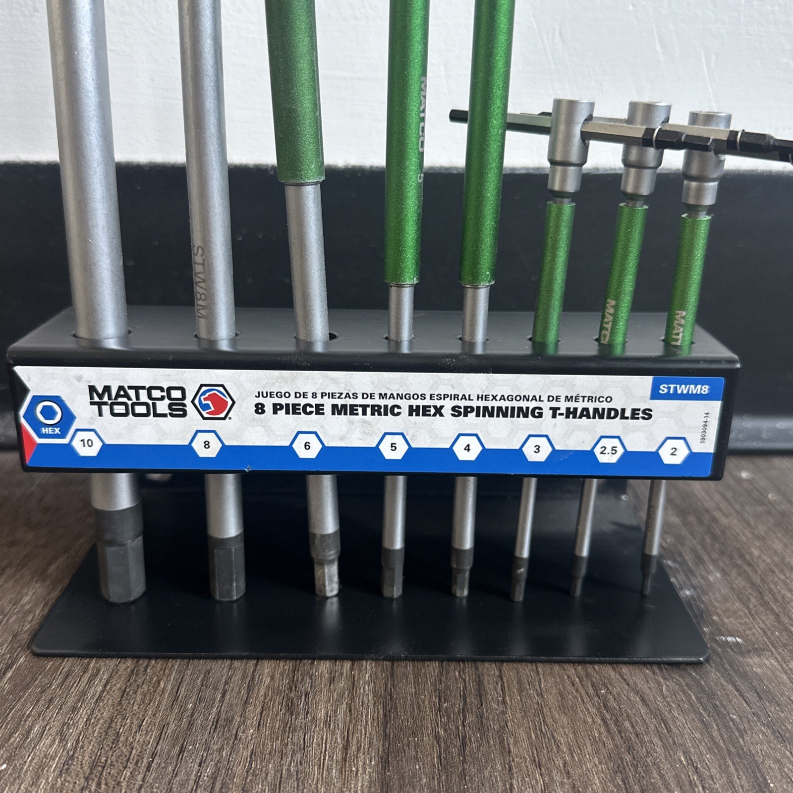 Matco Tools STWM8 – 8 Piece Metric Hex Spinning T Handle Set 2-10mm