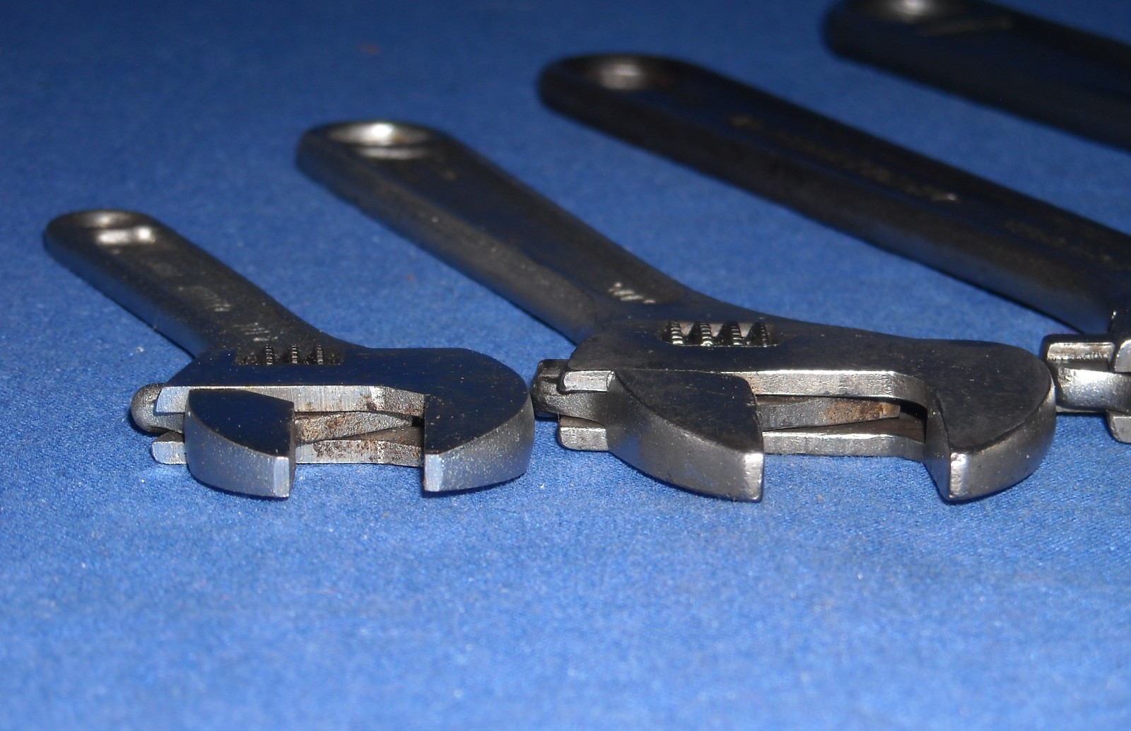 Vintage Crescent J.H. Williams Allen Adjustable Wrench Set 4, 6, 8, 10 & 12 inch