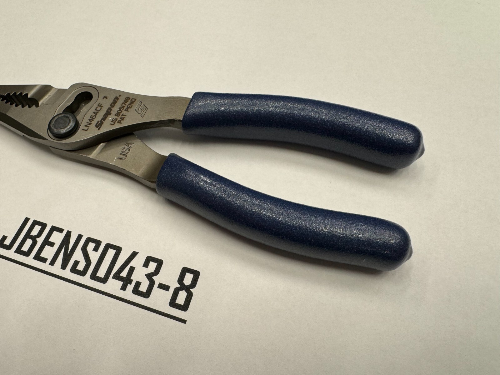 Snap-On Tools NEW POWER BLUE 7″ Soft Grip Long Nose Slip Joint Pliers LN46ACFMB