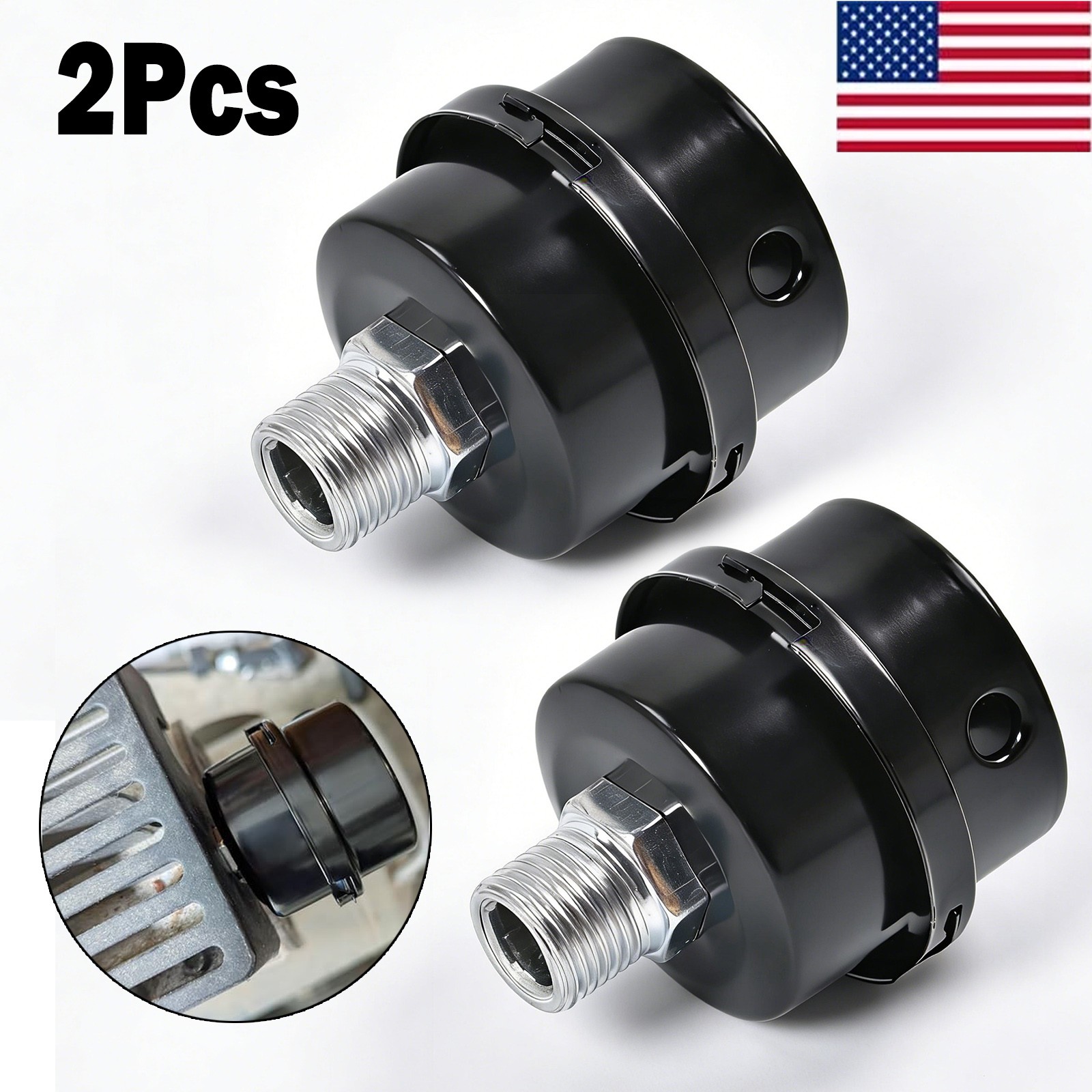 20mm-Thread Air Compressor Pump Intake Filter Noise Muffler Silencer