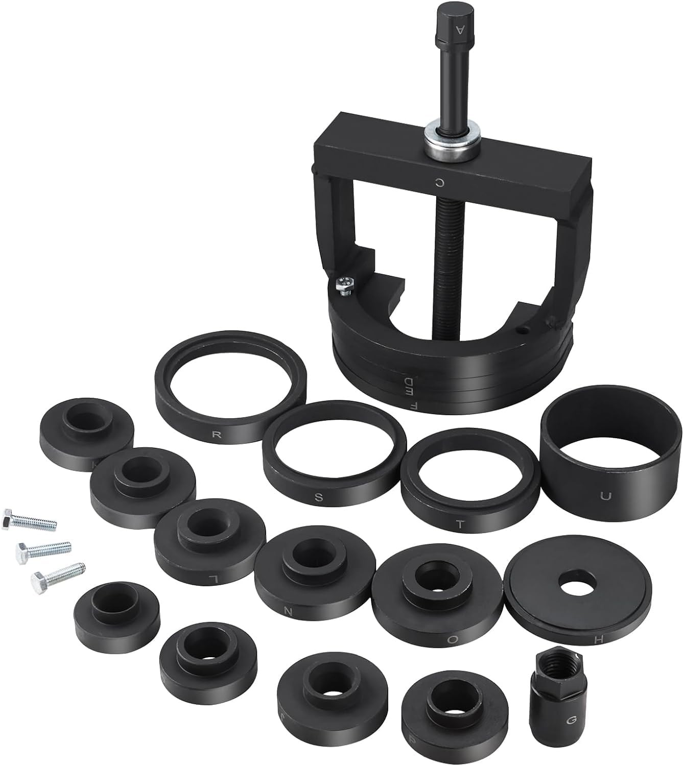 19Pcs Master Wheel Hub & Bearing Removal and Installation Tool Set C to U Sizes