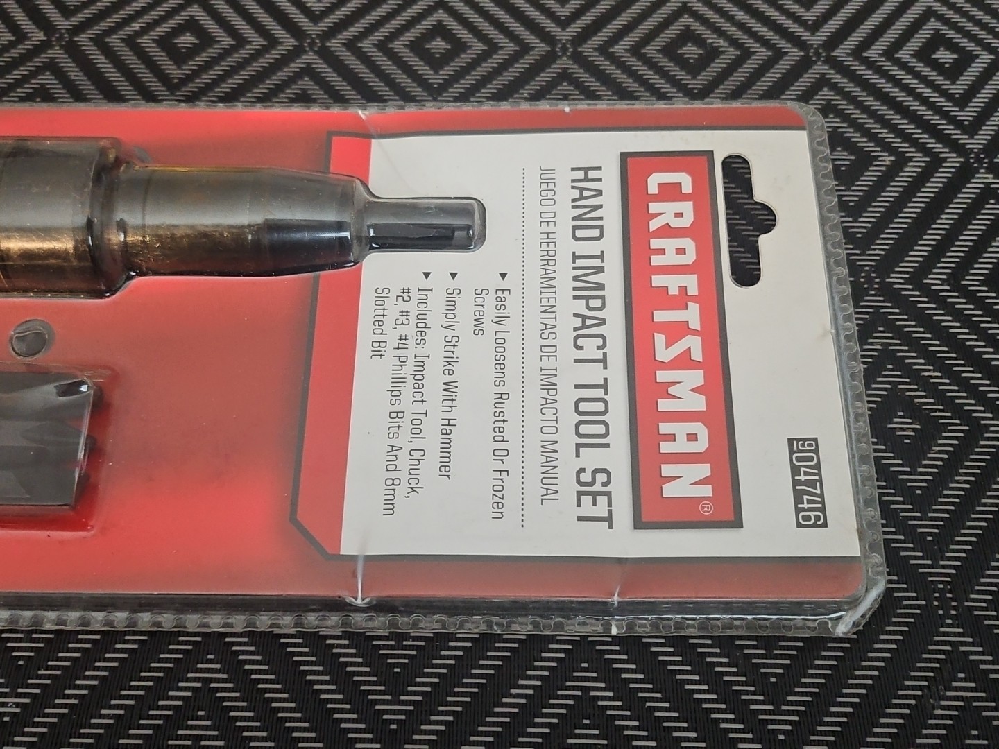 Craftsman Hand Impact Set 1/2″ Inch Drive, bits: #2, #3, #4 (+) & 8mm (9-04746)