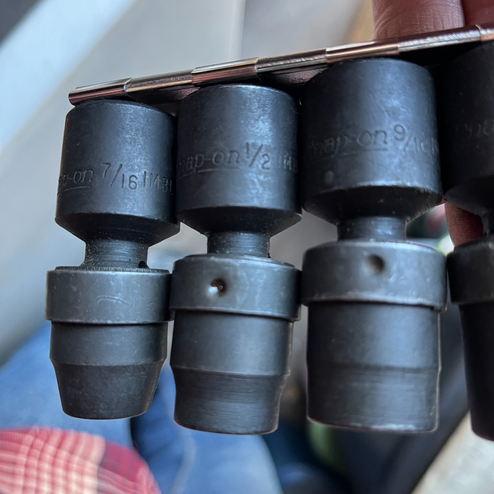 Snap-on 6pc 1/2” Drive 6pt SAE 7/16″-3/4″ Impact Swivel Socket Set IMBL140-240