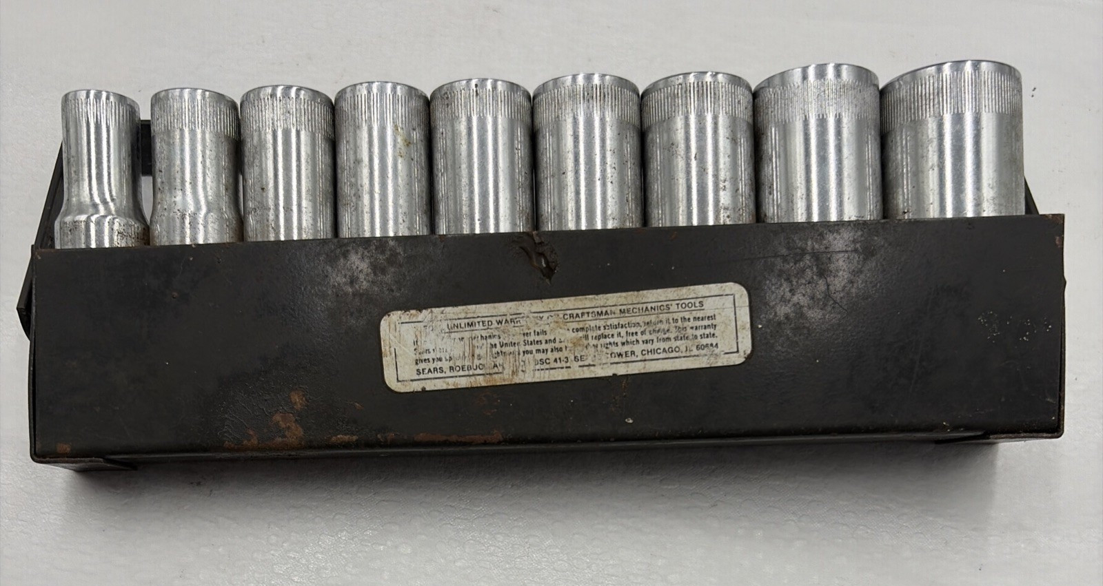 Craftsman 3/8″ Drive (9 Pc) Metric Deep Socket Set 9mm-19mm 6 Pt -V-