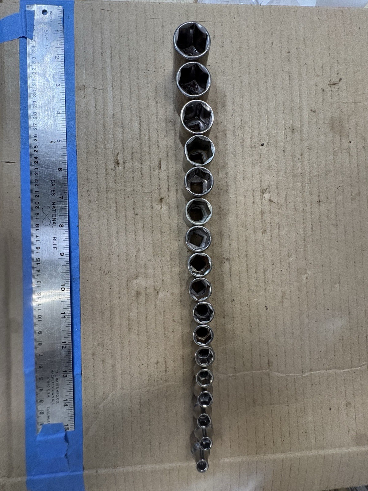 Vtg craftsman 17pc metric 3/8 drive 6mm-22mm 6 point, No Skips, Mix G Series USA