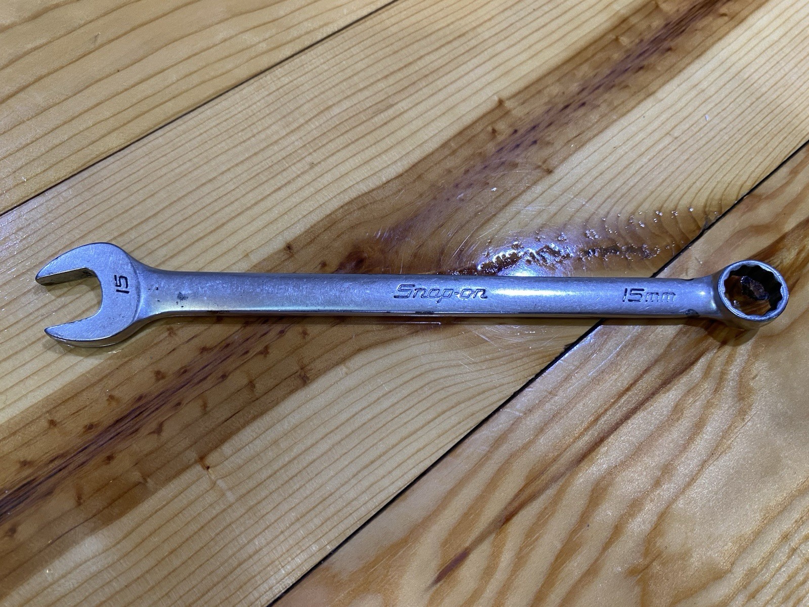 Snap-on Tools OEXM150A 15mm Open End Combination Wrench 12 Point USA