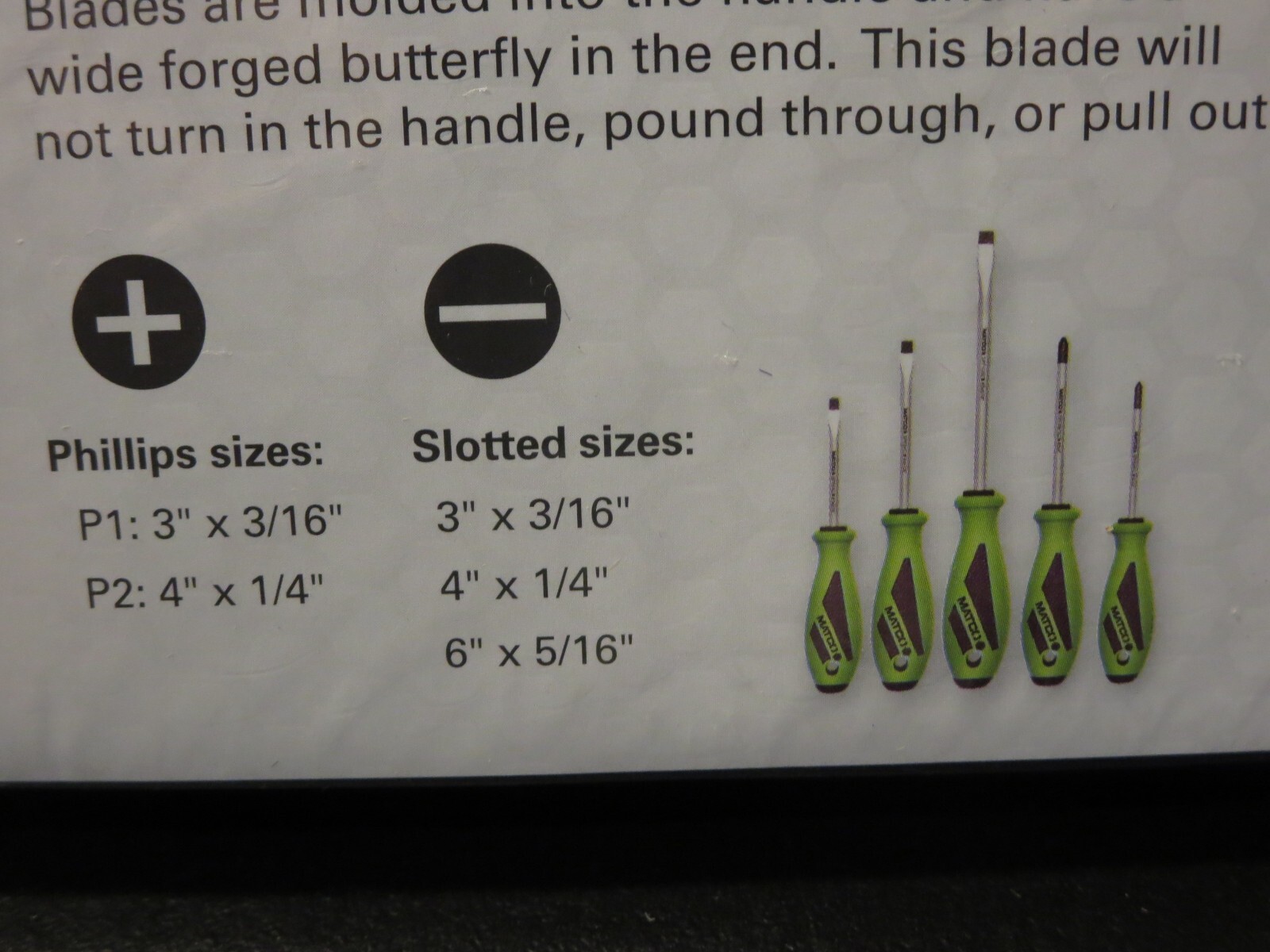 Matco 5pc. Screwdriver Set SSPCG5CA Green with form fit tray , New