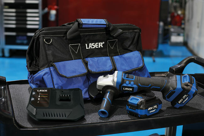 Laser 61552 Cordless Angle Grinder 20V Kit (Euro)