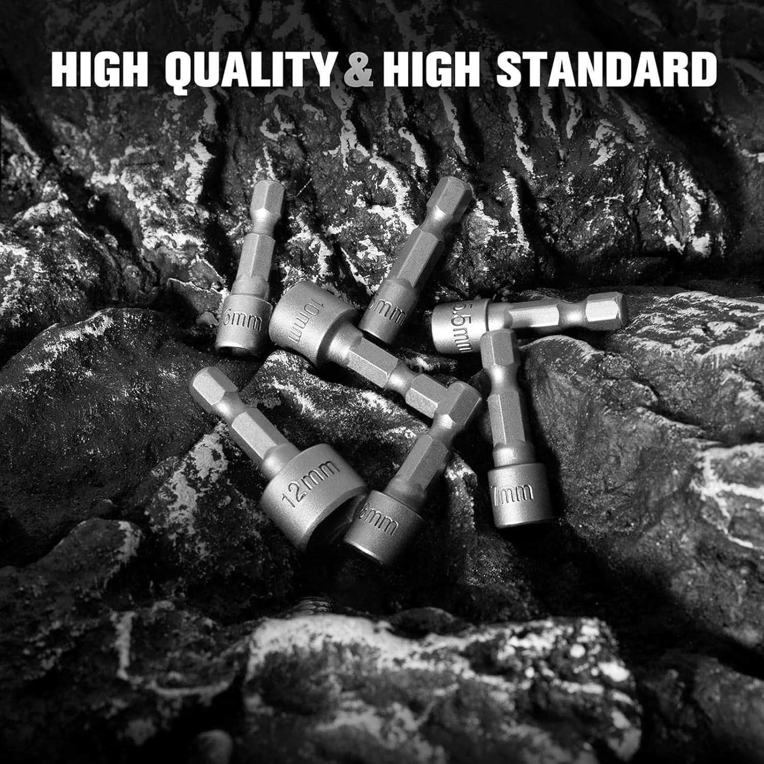 14-Piece Power Nut Driver Set, 1/4 Inch Hex Shank Metric & SAE Socket Wrench …