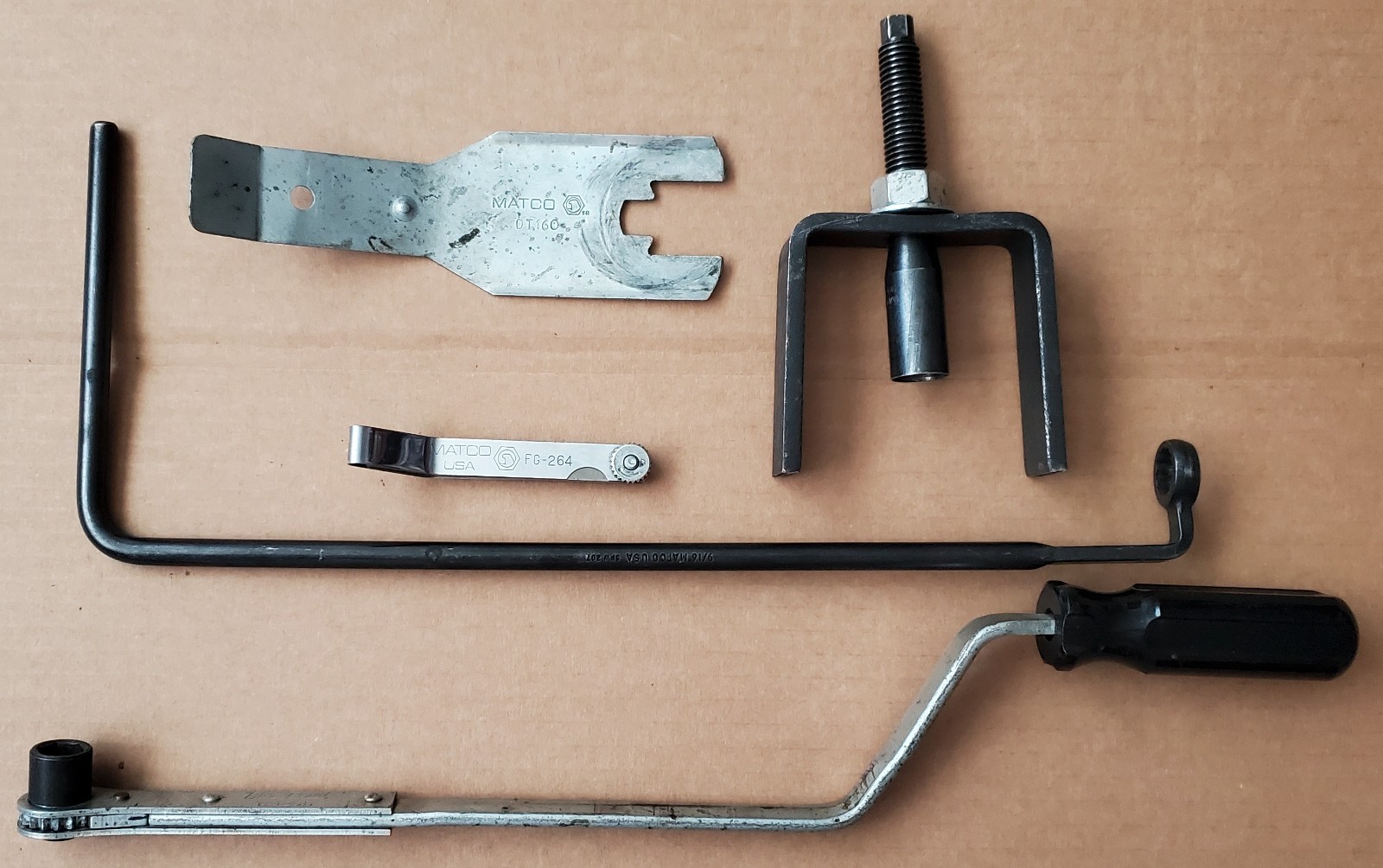 Matco SPW207 Brake Wrench DT160 Clip Remover FG-264 Gauge 99 Puller YA125B Belt