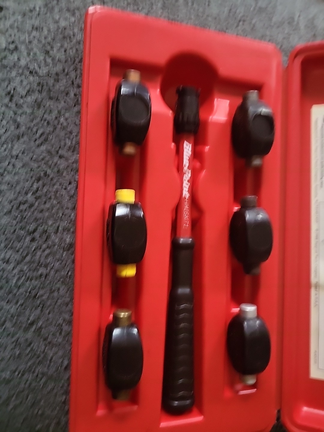 Blue Point by Snap On 7Piece Micro Strike Changeable Head Mini Mallet Set HM16KT