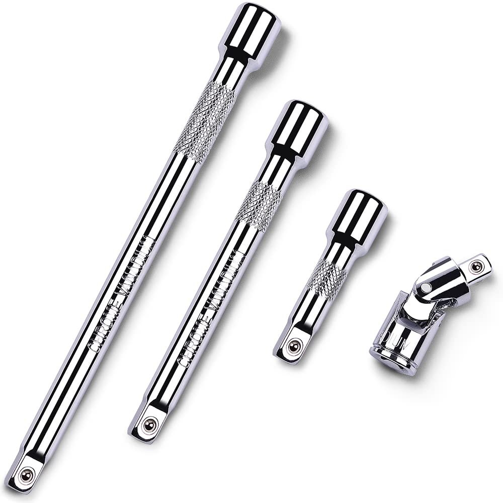 4 Piece 1/4 Inch Drive Extension Bar Set, 1/4 Inch Drive Socket Extension Set In