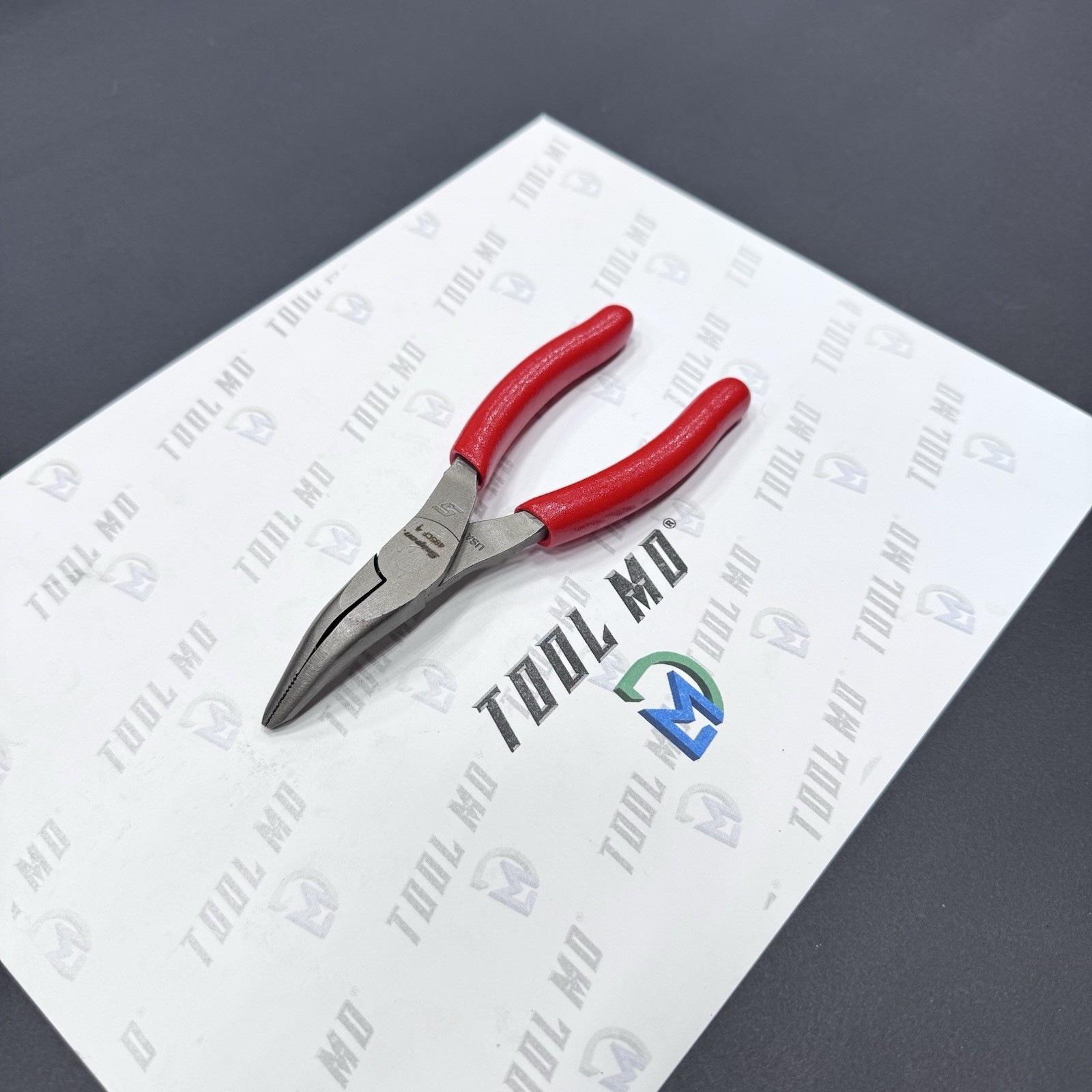 Snap-on Tools USA NEW RED Soft Grip 6″ Talon Grip 35° Needle Nose Pliers 495CF