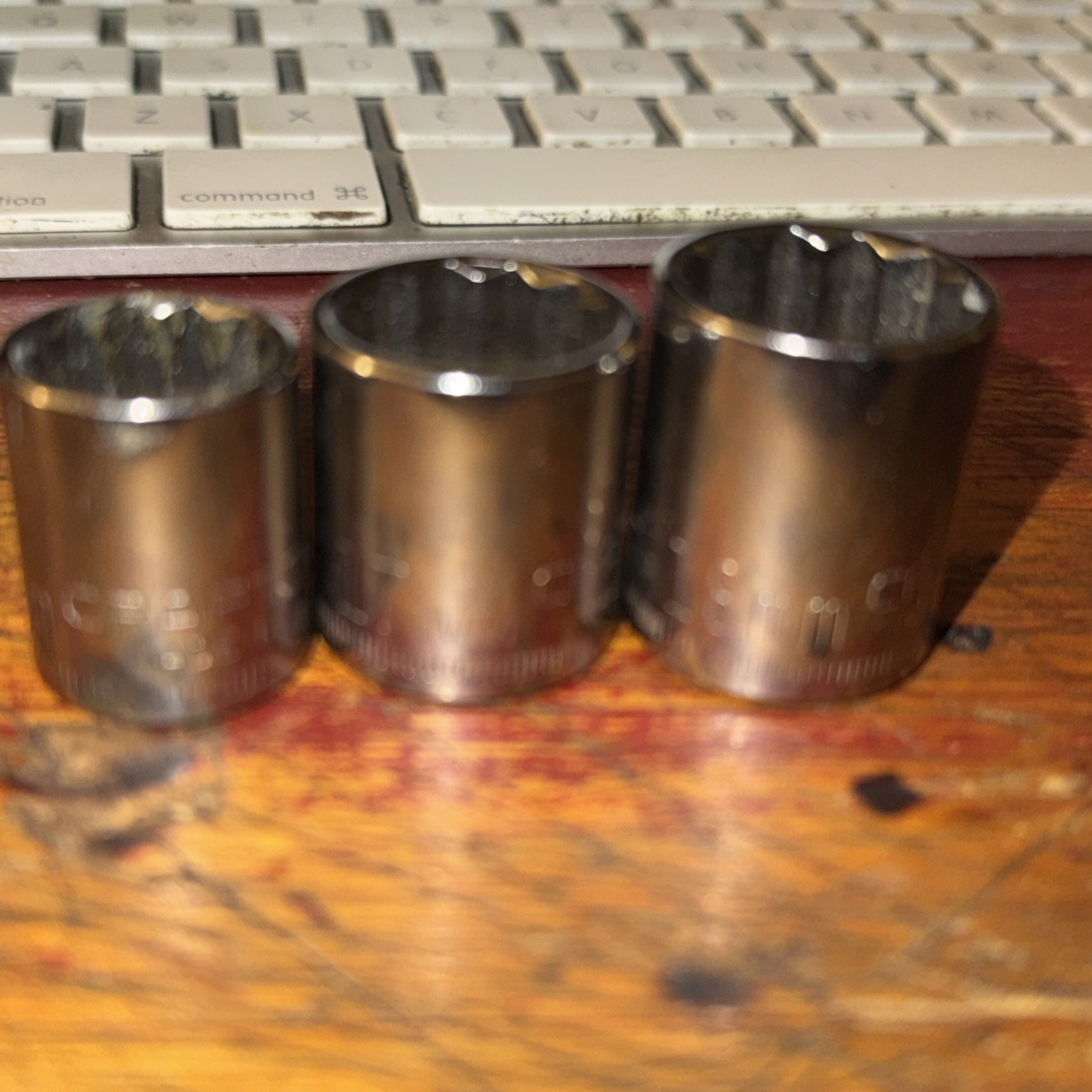 Craftsman USA 17mm 18mm and 14mm 3/8″ shallow Drive 12 PT sockets G series USA C