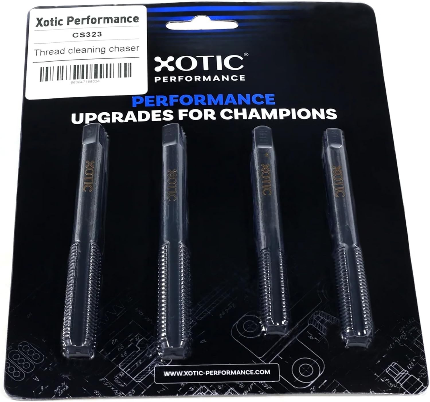 Combo Thread Chaser Tool M10 x 1.50, M11 x 1.50, M12 x 1.50, M12 x 1.75 Set of 4