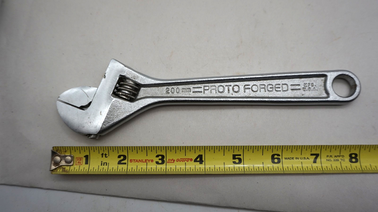 PROTO PROFESSIONAL 8” ADJUSTABLE CRESCENT WRENCH 708 – 200MM USA