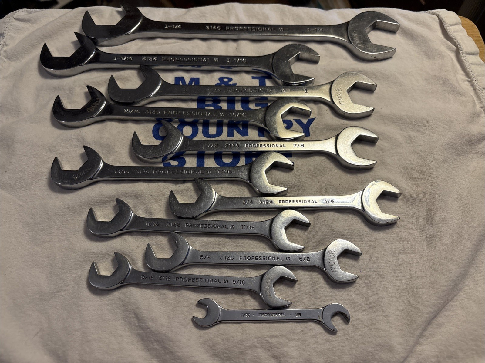 Proto Professional USA 11pc Four-Way Angle Open End Wrench Set 11/32″ – 1-1/4″