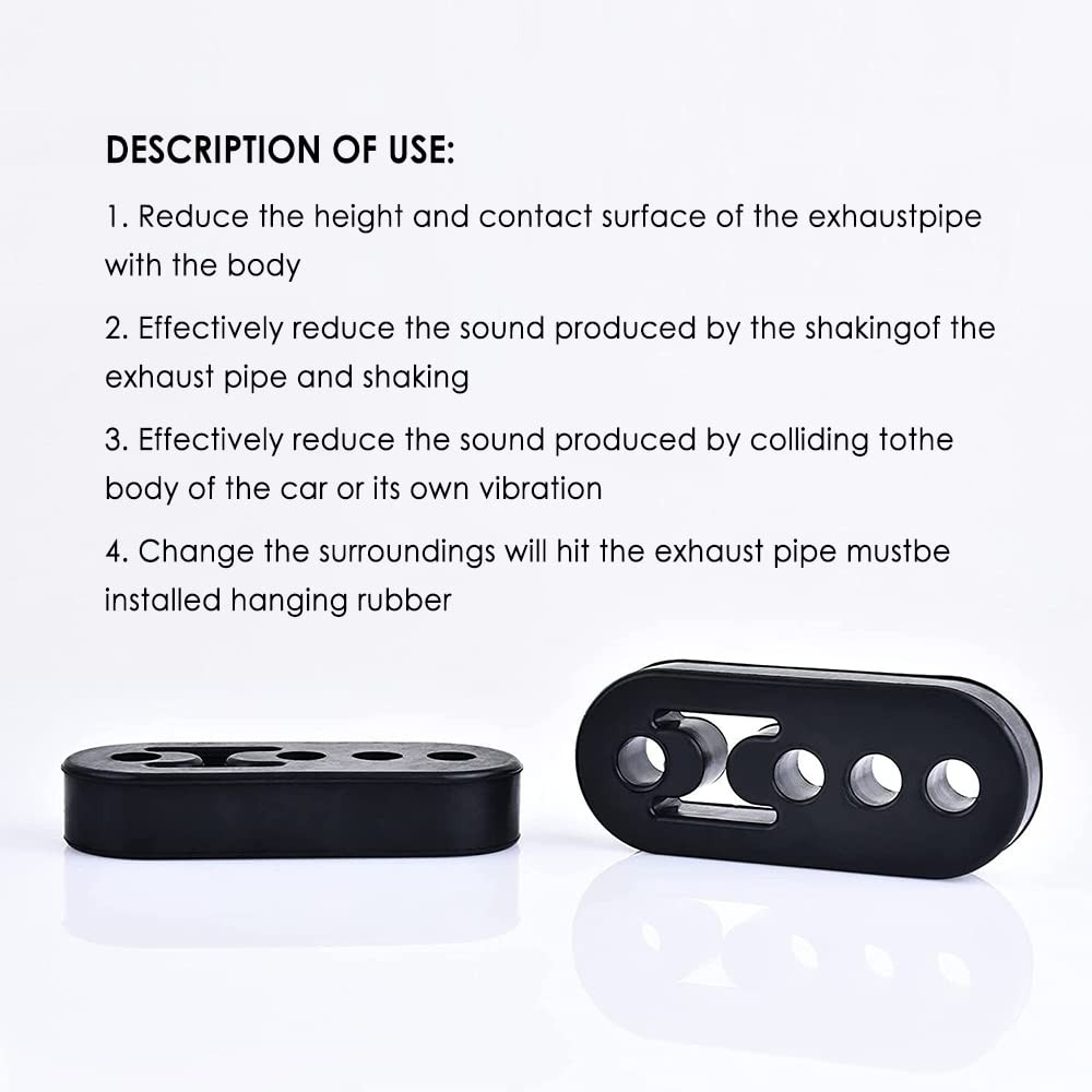 12mm Hole 4.25″ EPDM 4 Hole Exhaust Hanger Adjustable Muffler Shock Absorber …