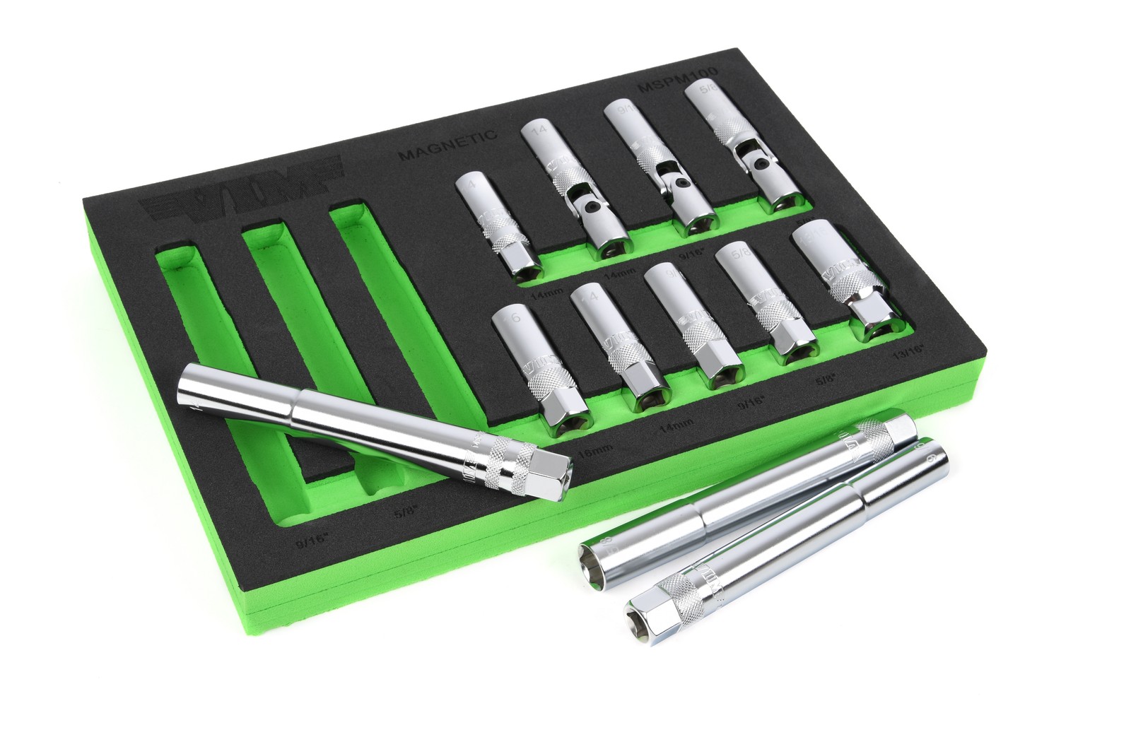 VIM Tools – 12 Piece 3/8″ Drive Magnetic Spark Plug Master Set – mspm100