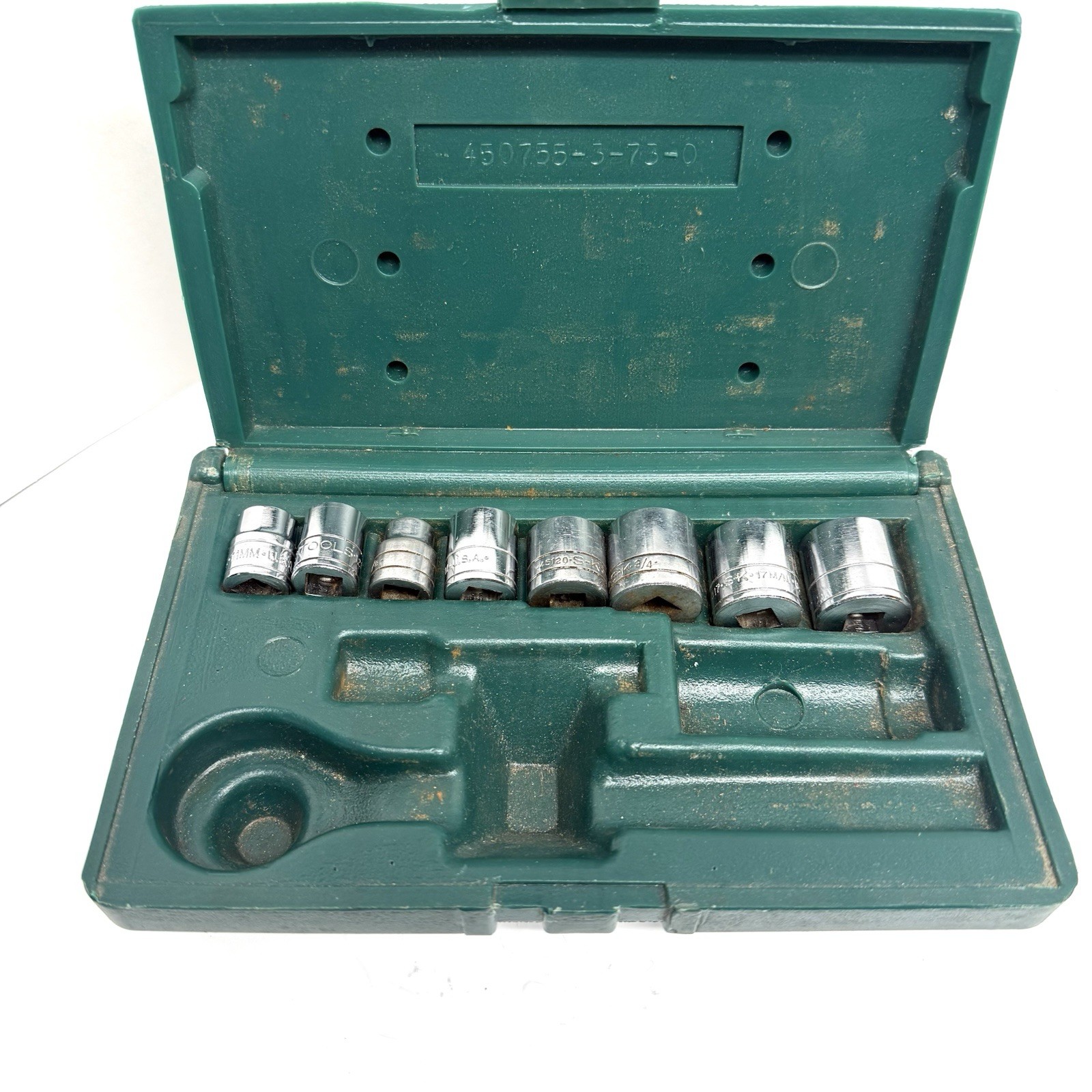 Vintage S-K tools sockets USA Made / mixed lot Of 8 With Box Metric & SAE