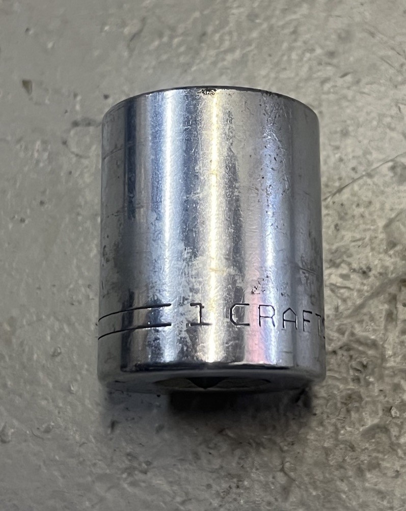 Craftsman V 47517 1” 12 Point 1/2 Drive Shallow Socket SAE USA