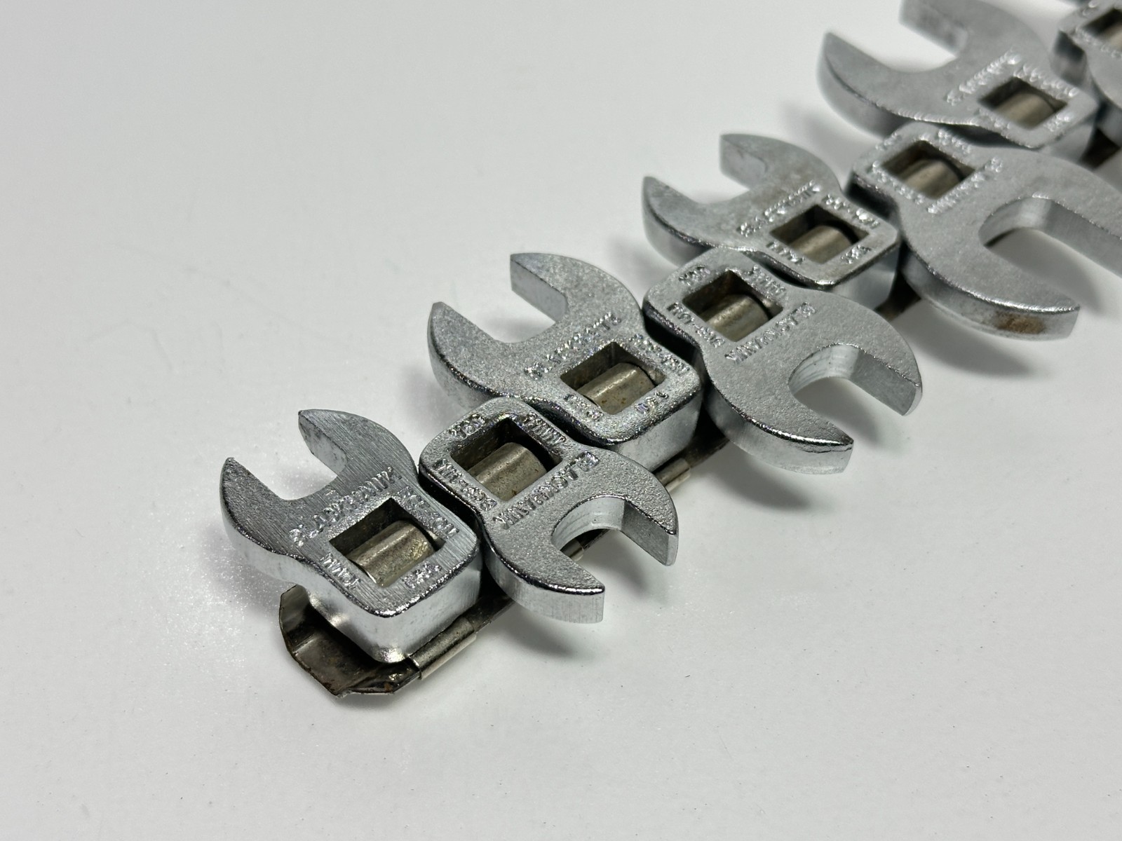 NOS Blackhawk USA PROTO 10pc Metric 10mm-19mm Open-End Crowfoot Set, 3/8″ Drive