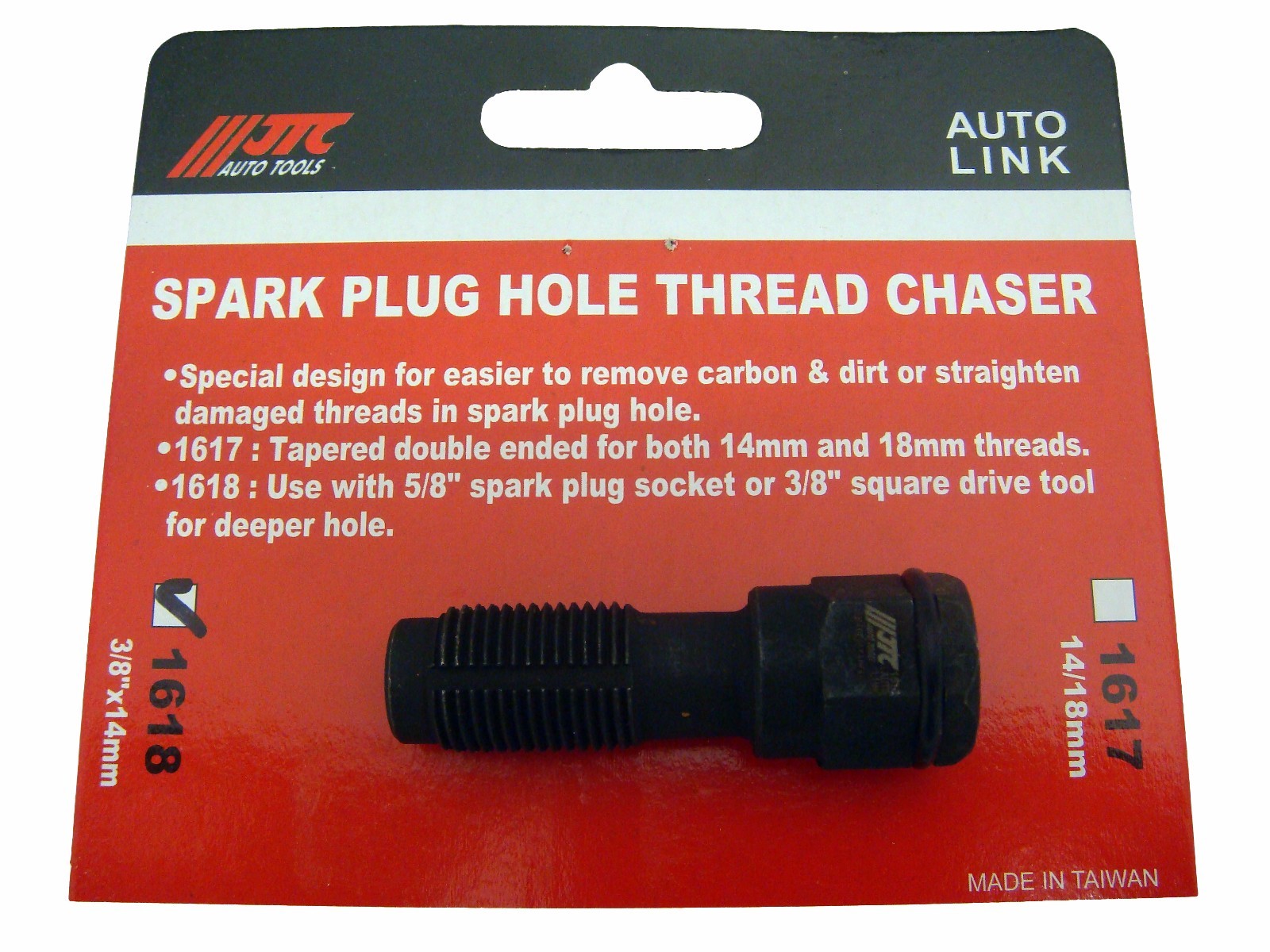 JTC Spark Plug Hole Thread Chaser. JTC Tools # 1618