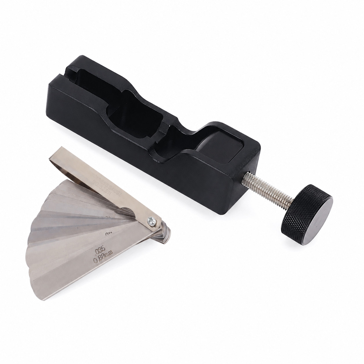 Universal Spark Plug Gap Tool With Steel Feeler Gauge Black 32 Blades