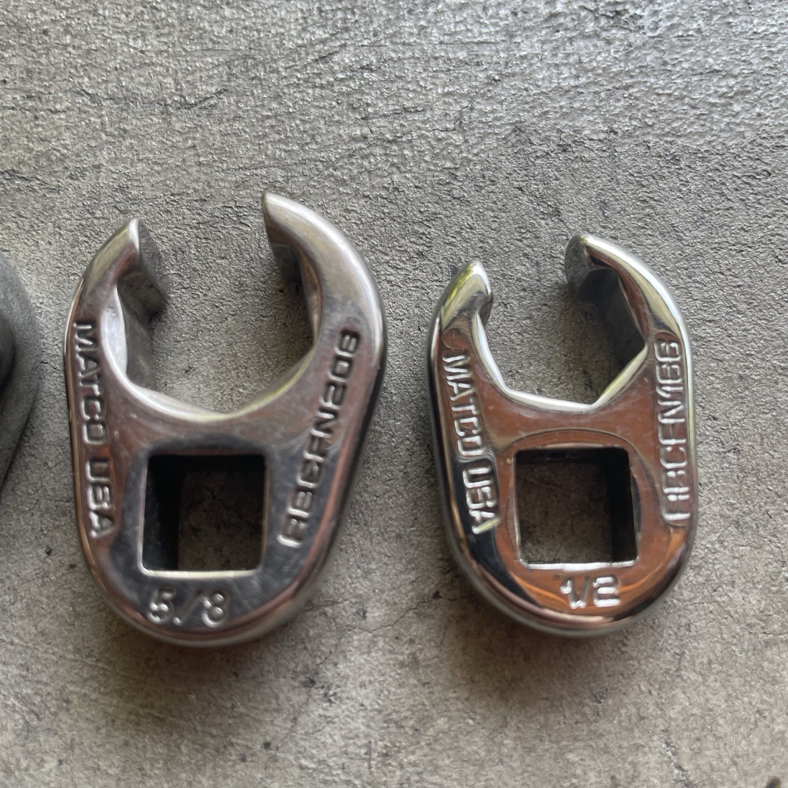Matco Tools 5pc 3/8″ Drive SAE Crowfoot Wrench Set 1/2″- 1″ USED