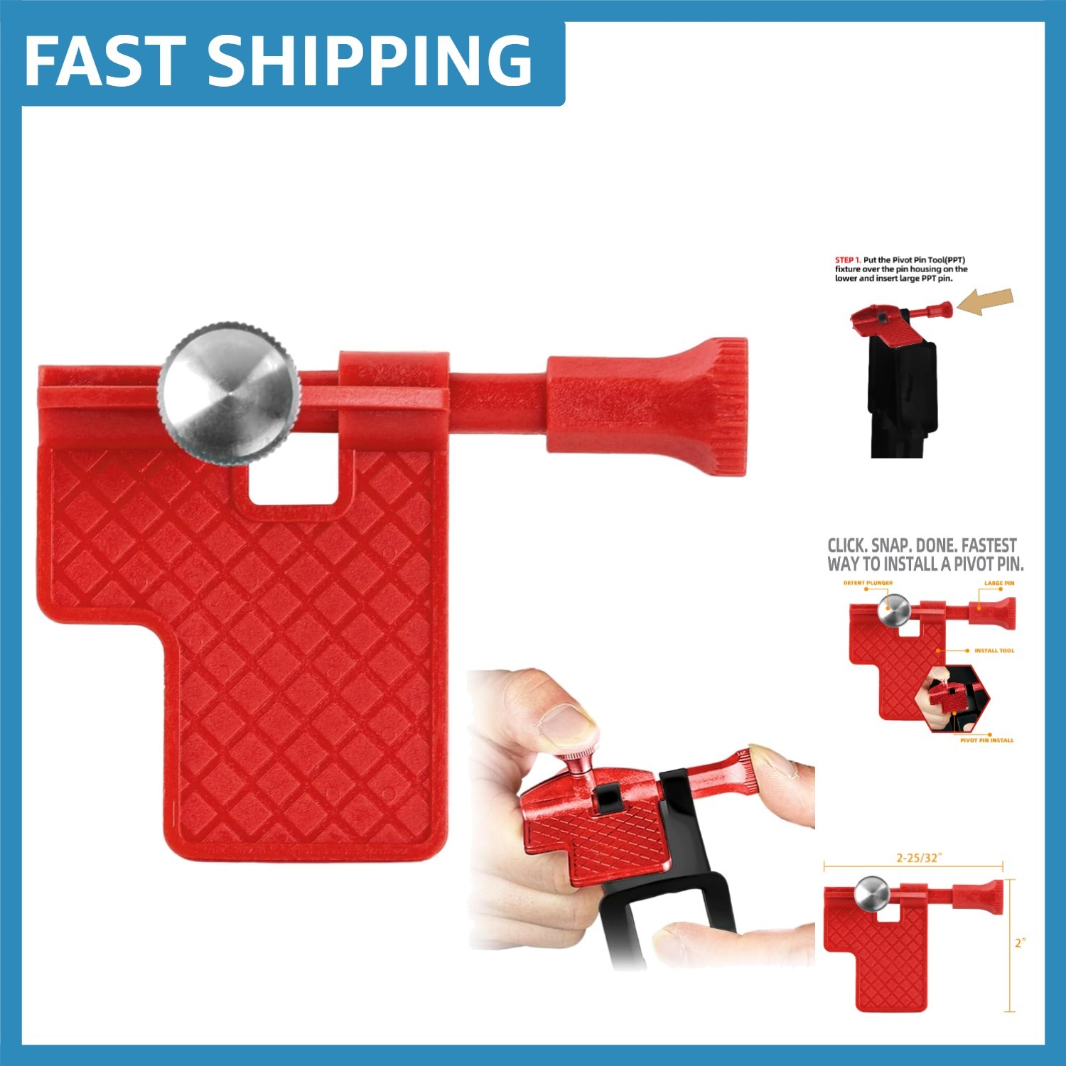 Hand-Powered Pivot Pin Tool – Compact & Sturdy for Effortless Installation