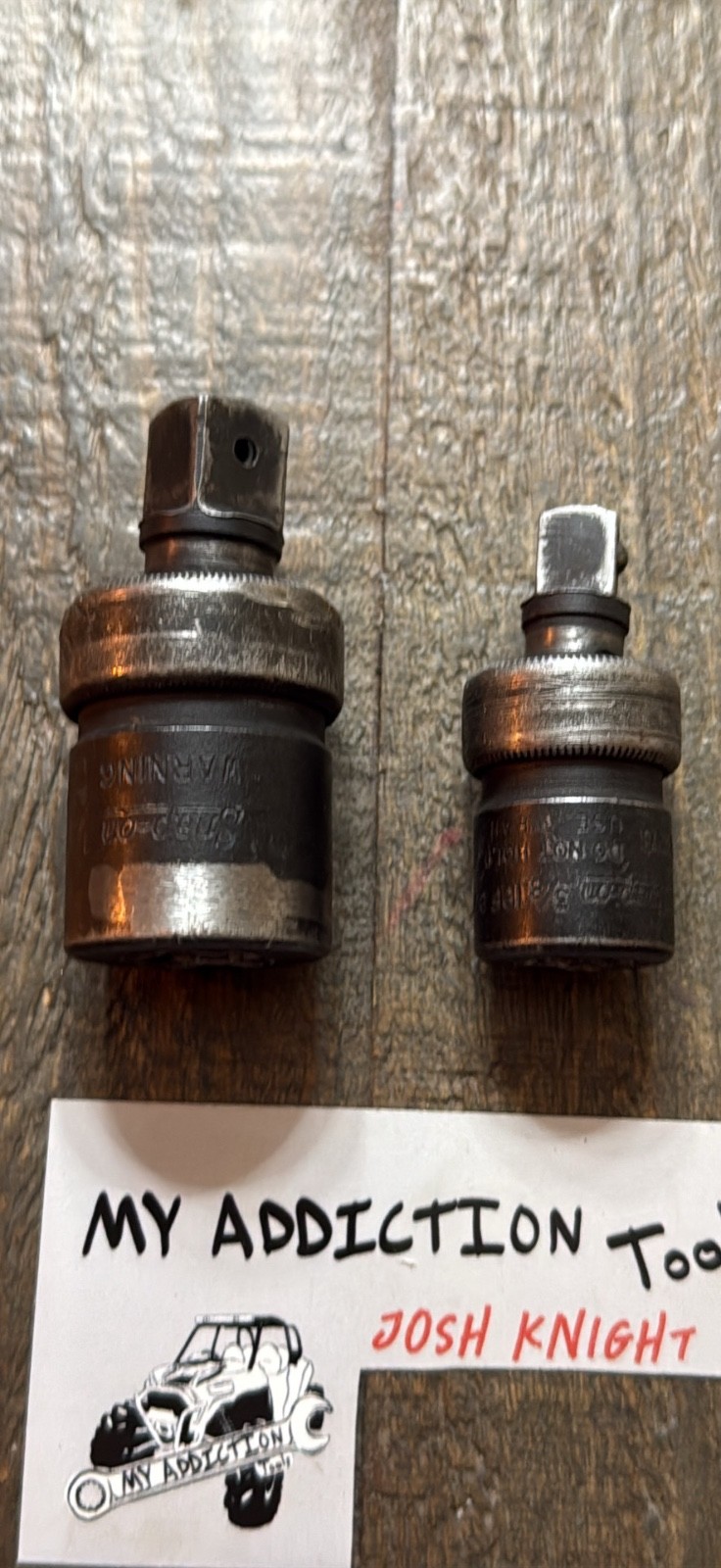 Snap on 3/8” and 1/2” universal impact swivels 1/2”-IP80 3/8”-IPF800