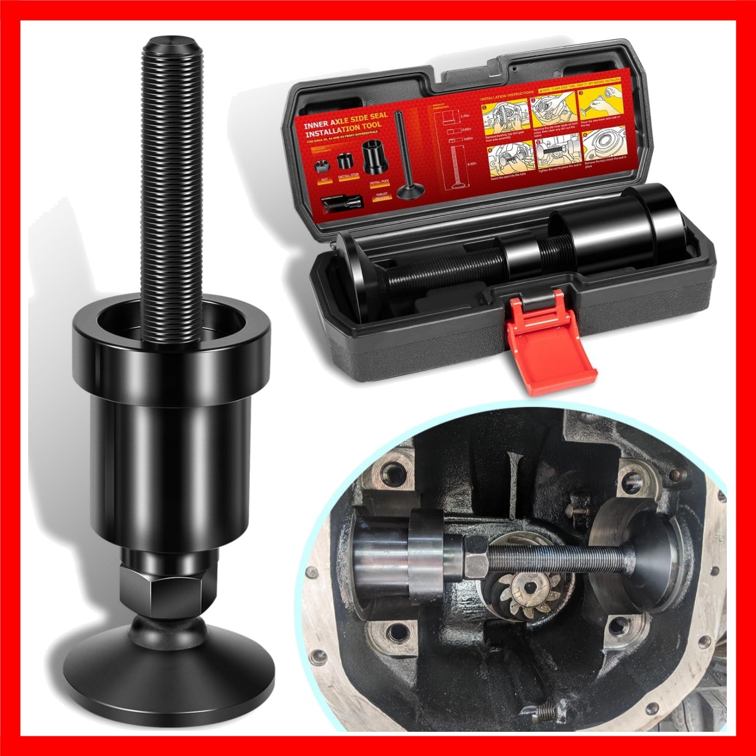 Universal Inner Axle Seal Installation Tool Kit for Jeep, Ford, Dodge & More