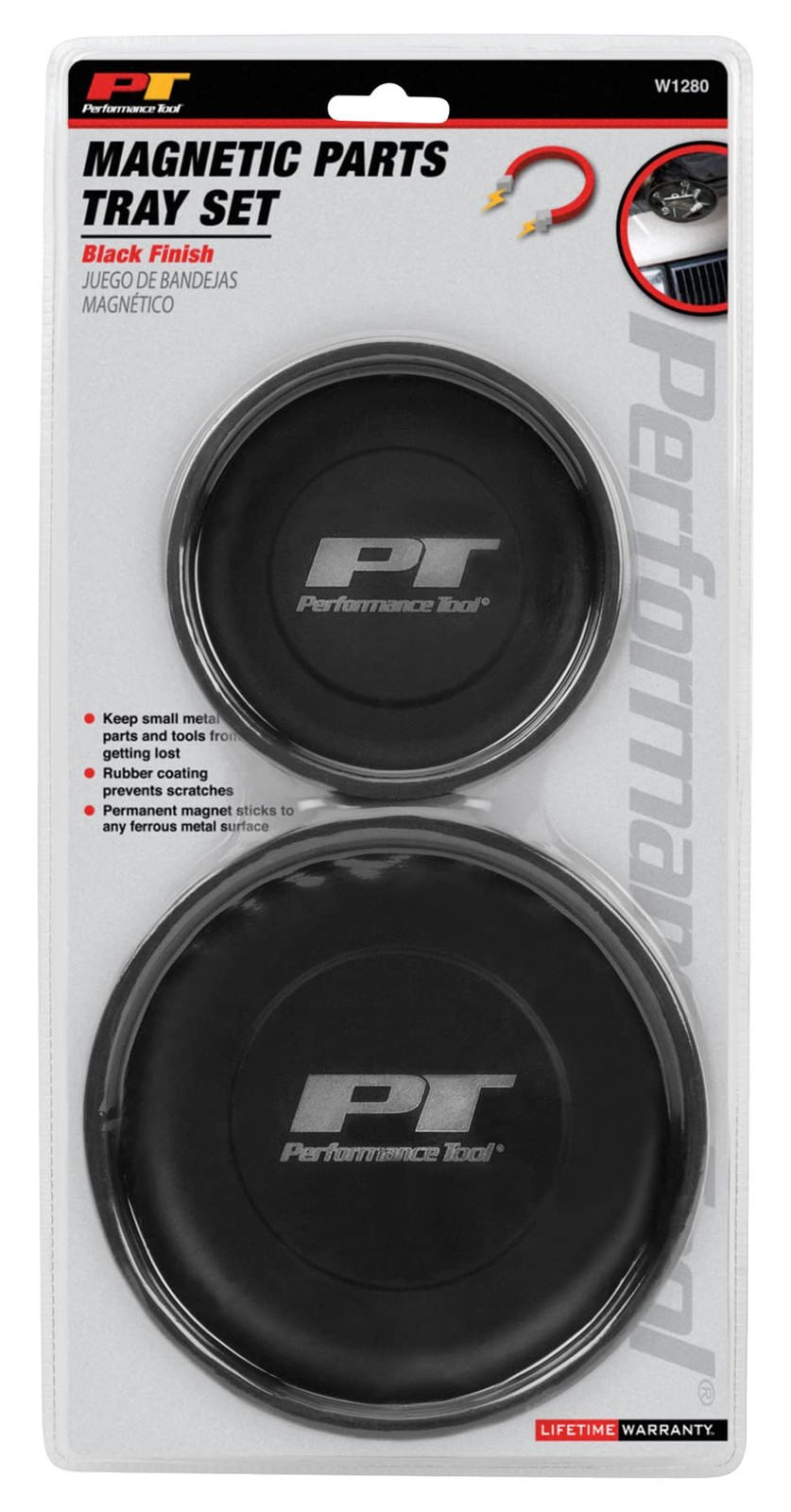 Performance Tool W1280 Magnetic Parts Tray Tool Set for Garages and Workshops,