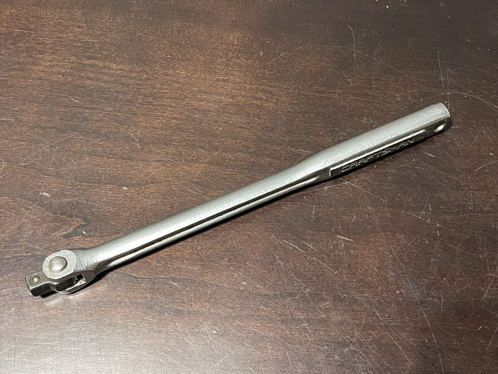 Vintage Craftsman 3/8 inch drive flex head breaker bar, -V- 44363 Forged in USA