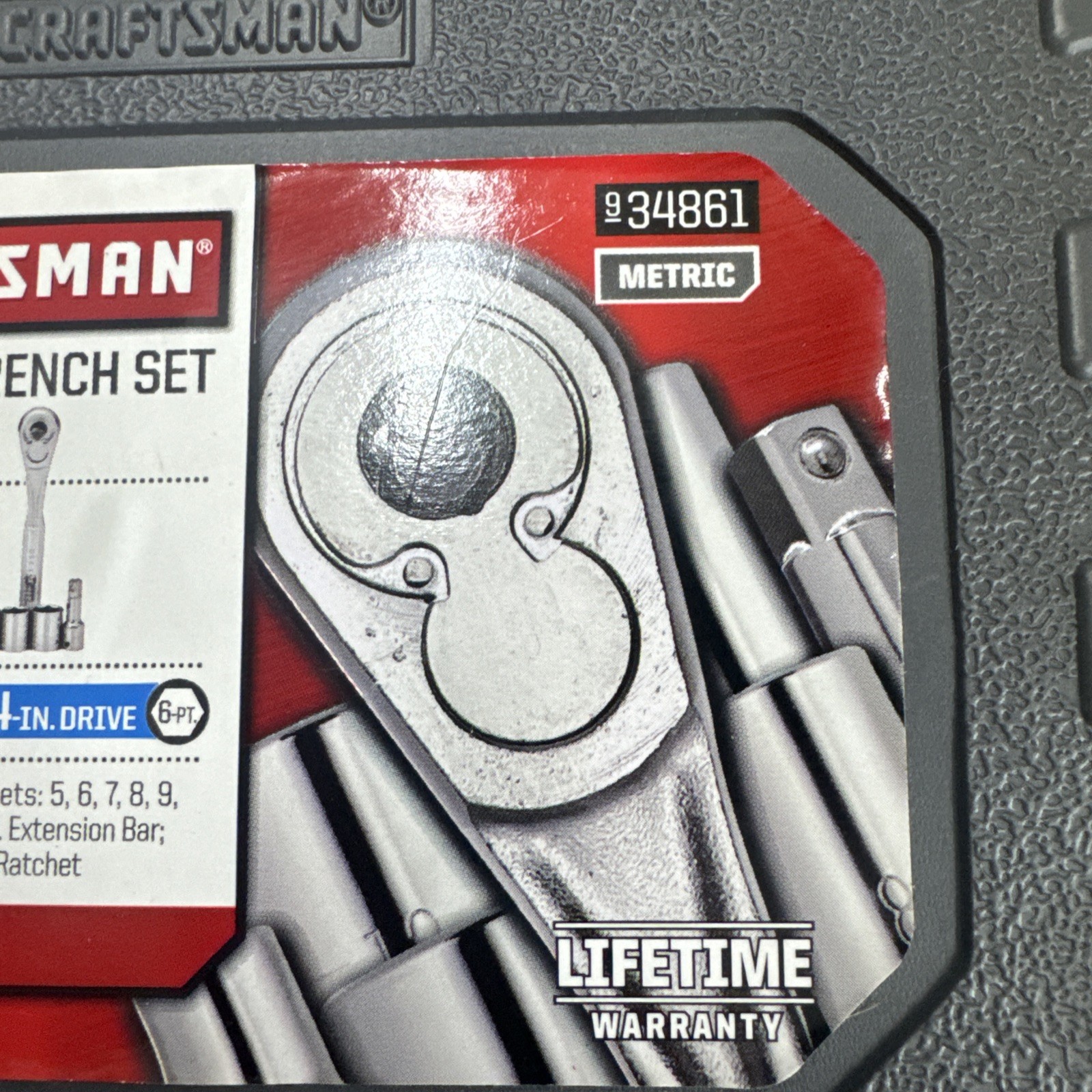 Craftsman 9-34861 11pc 1/4″ Drive Metric Socket Wrench Set