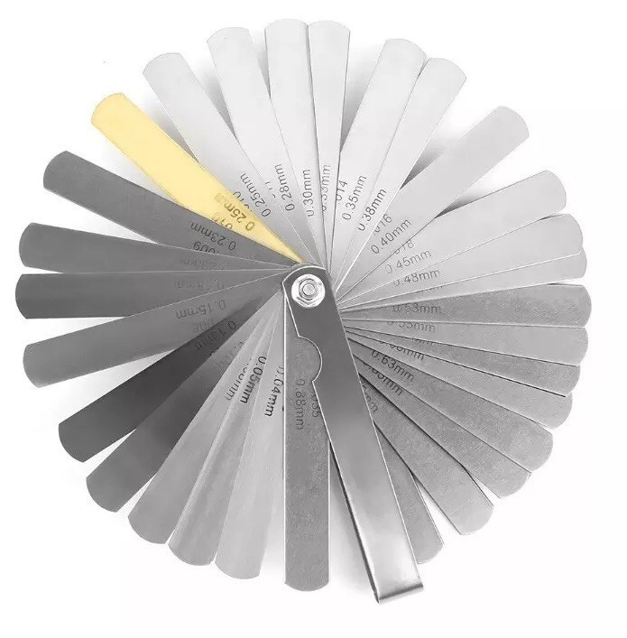 32 Blade Feeler Gauge Set Gap Clearance Thickness Measure Spacer Spark Plug Gage