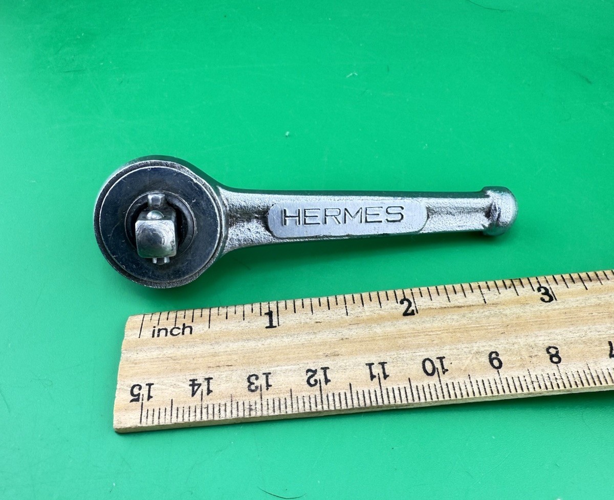 Very Rare! Hermes 1/4″ Inch Drive Sliding Square Ratchet Made In Germany NICE