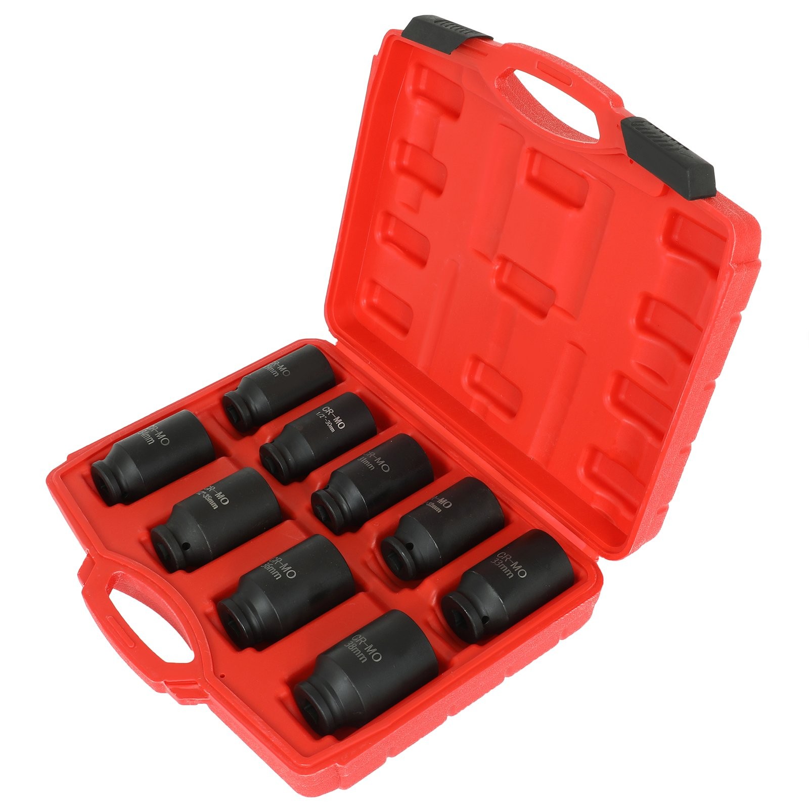 ?9 Pieces/Set Deep Impact Axle Hub Nut Socket Set 1/2″ Drive 29-38mm