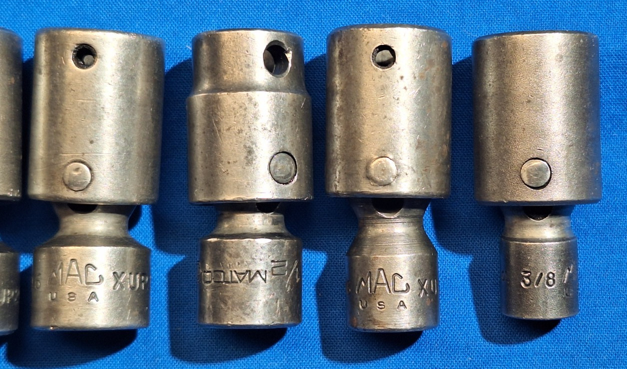 Mac Tools 7 Piece SAE 3/8″ dr 6pt shallow ball swivel impact socket set 3/4″-3/8
