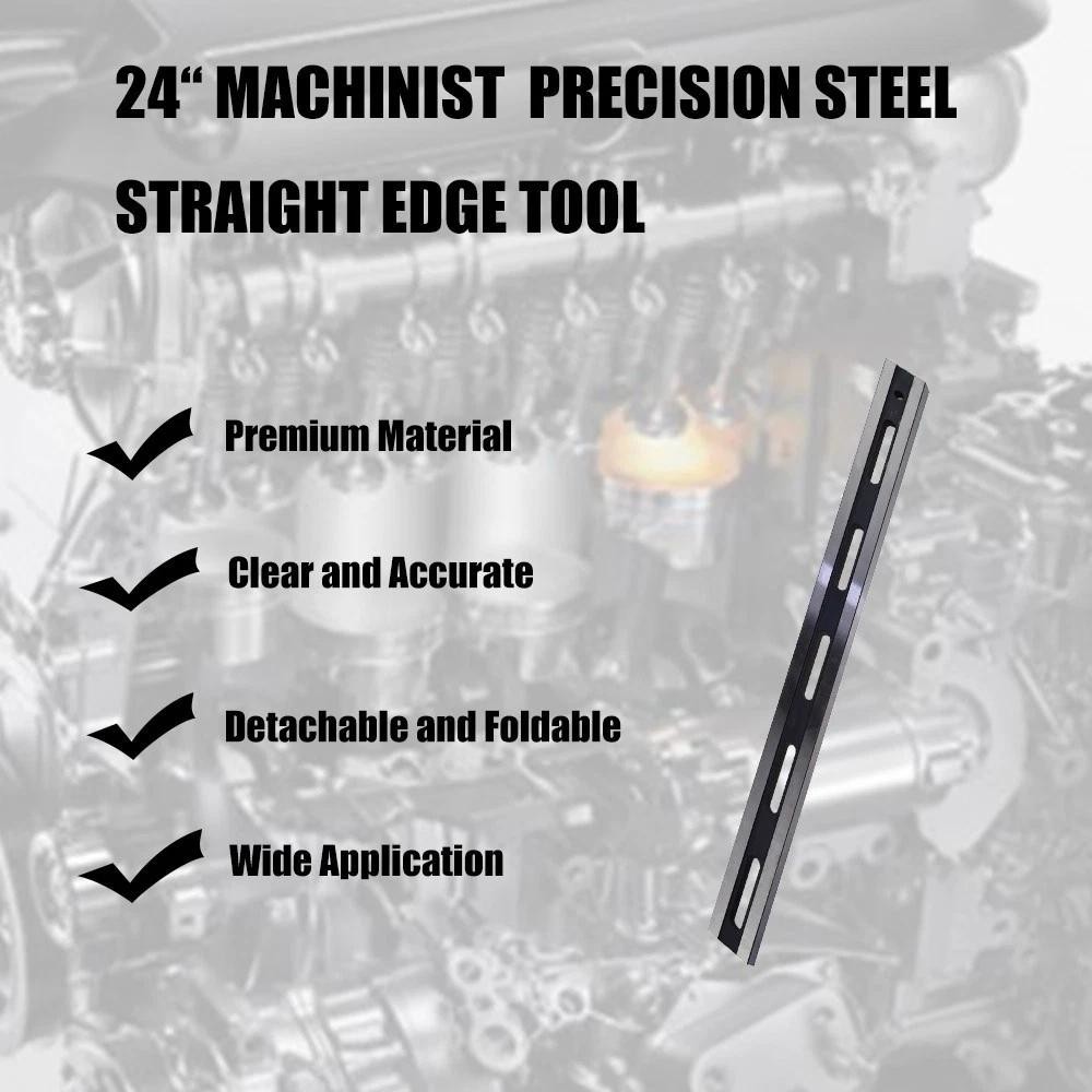 24″ Machinist Precision Cylinder Head Straight Edge Tool Checking Engine Blocks