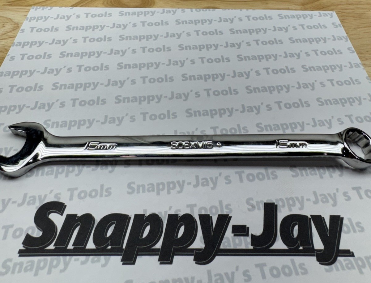 Snap-On Tools USA NEW 15mm Metric Flank Drive PLUS Combination Wrench SOEXM15