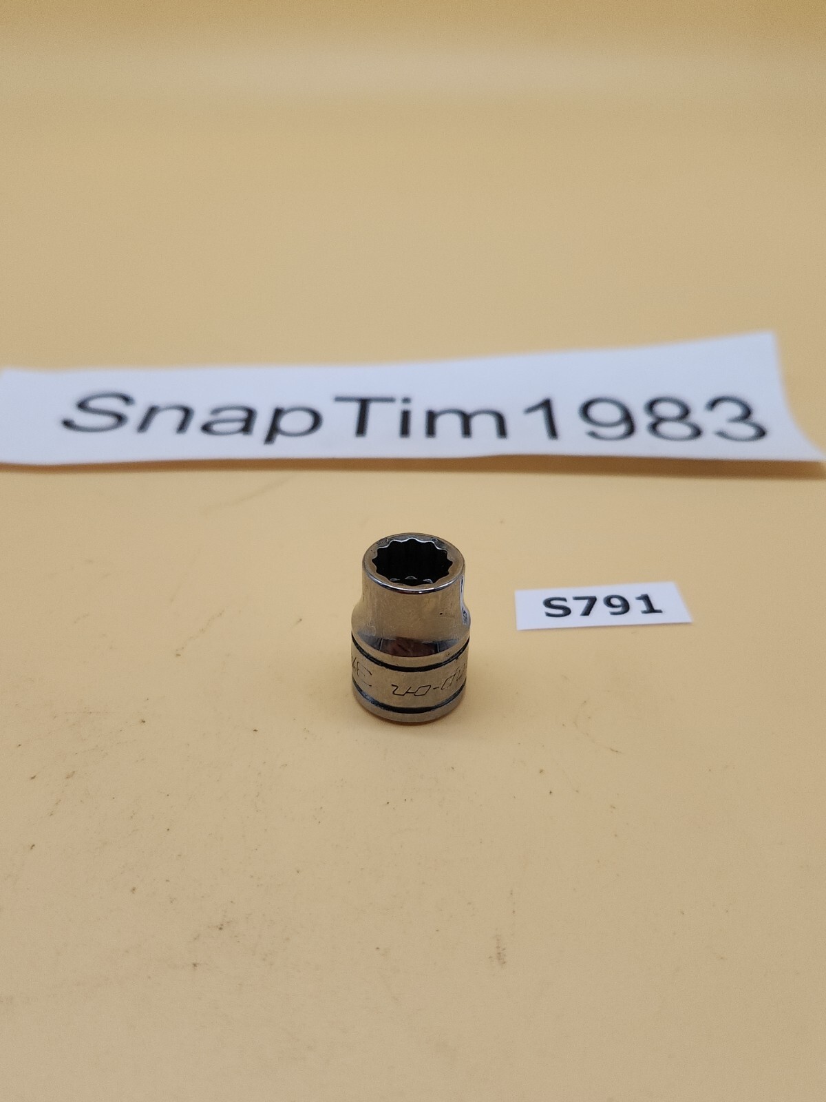 Snap-on Tools F121 3/8″ Drive 3/8″ SAE 12 point Shallow Chrome Socket USA